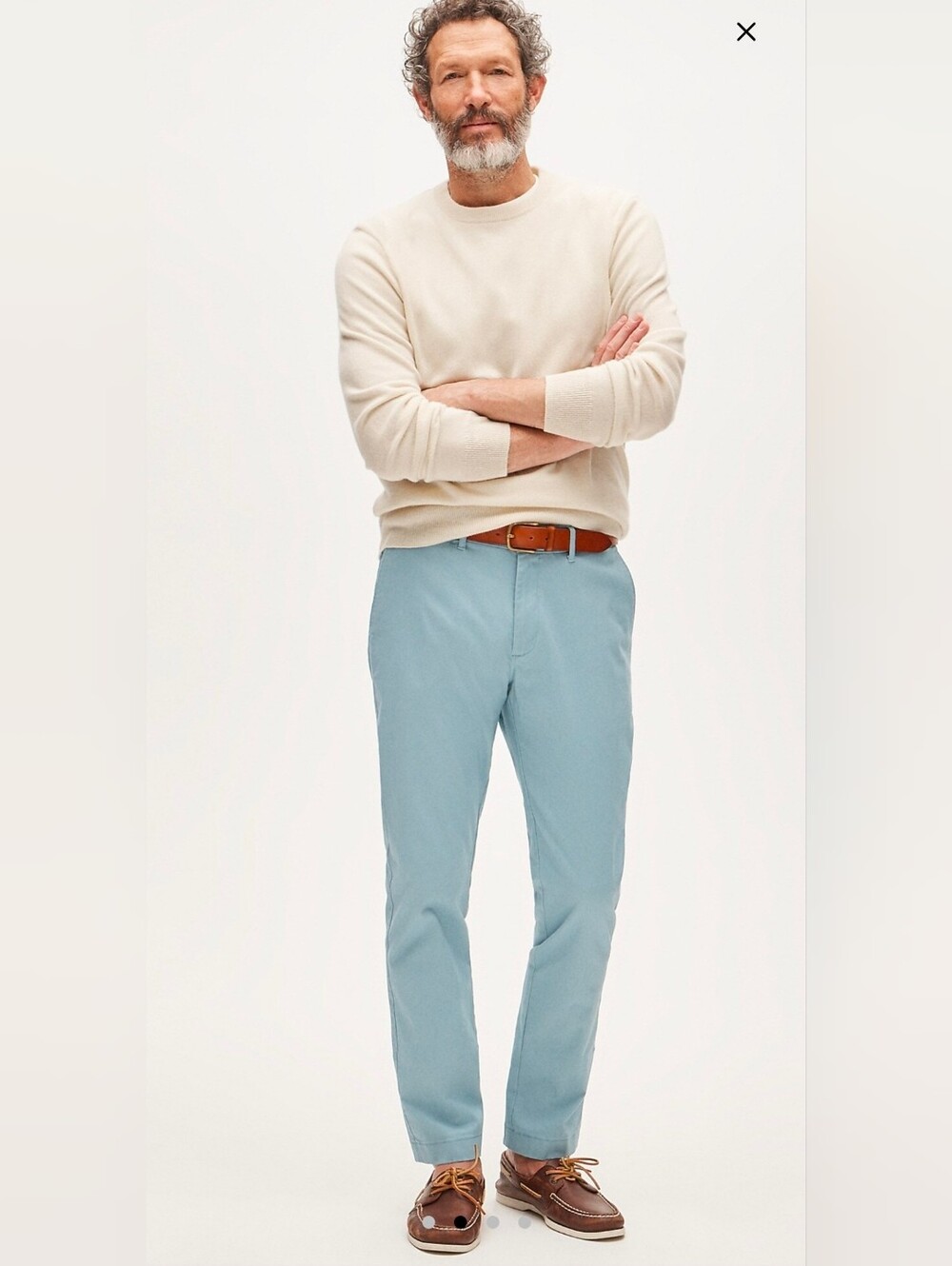 J. CREW 484 Slim-fit Stretch Chino pant in Sound Blue Size 31x32 $98 AR885 Nwot